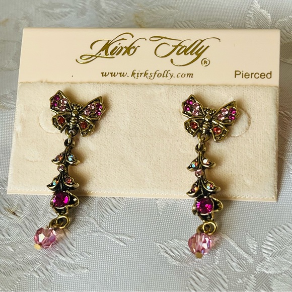 Kirks Folly butterfly earrings - Picture 5 of 8